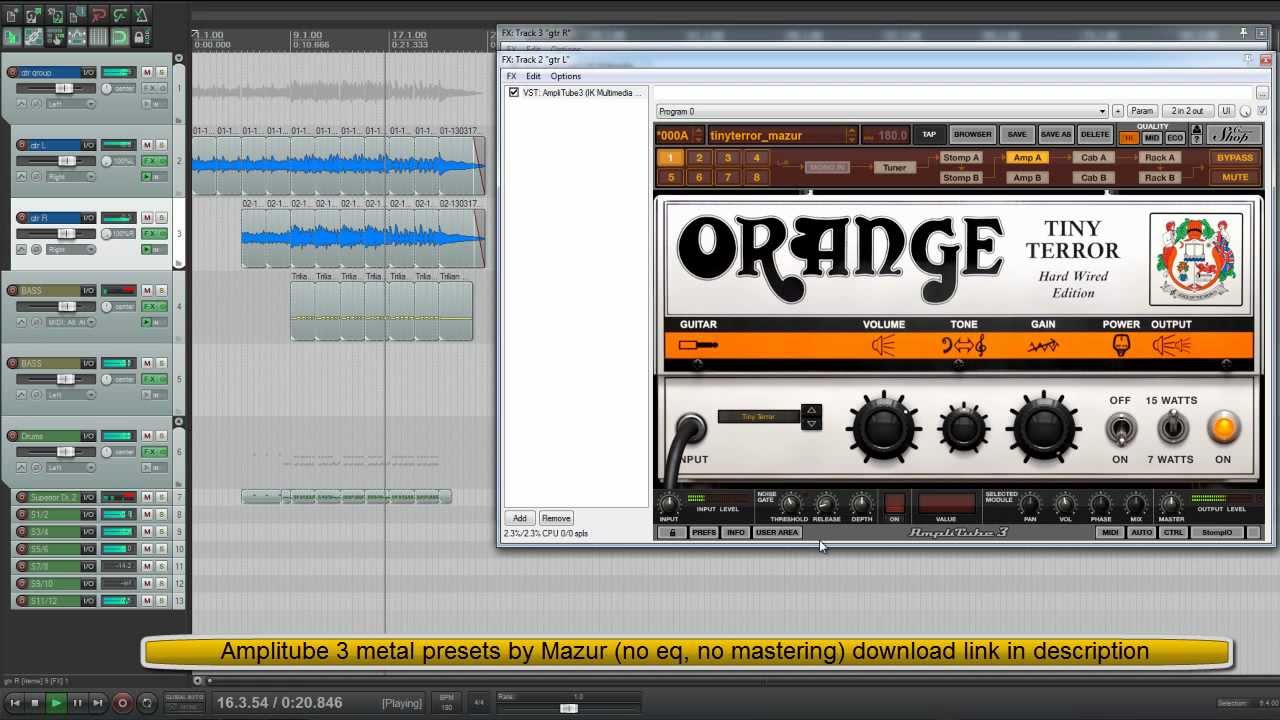 Amplitube 3 metal presets (free download) - YouTube