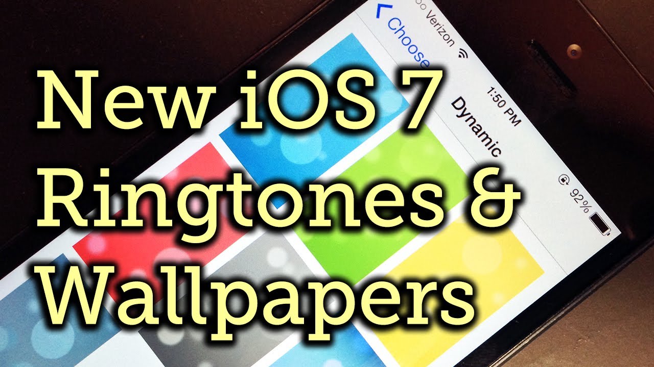 IOS 7 Ringtones & Dynamic Wallpapers (New Hands-On) - YouTube