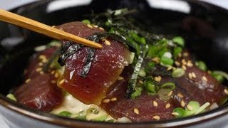 Maguro Zukedon Recipe (Marinated Fresh Tuna Bowl) まぐろの漬け丼 作り方レシピ