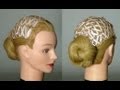     c . Hairstyle for long hair. 