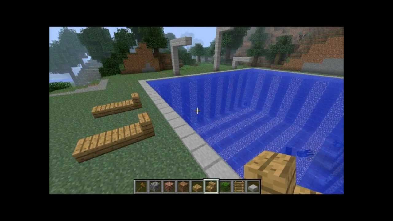 Minecraft einfaches Schwimmbad/Freibad bauen [HD] - YouTube