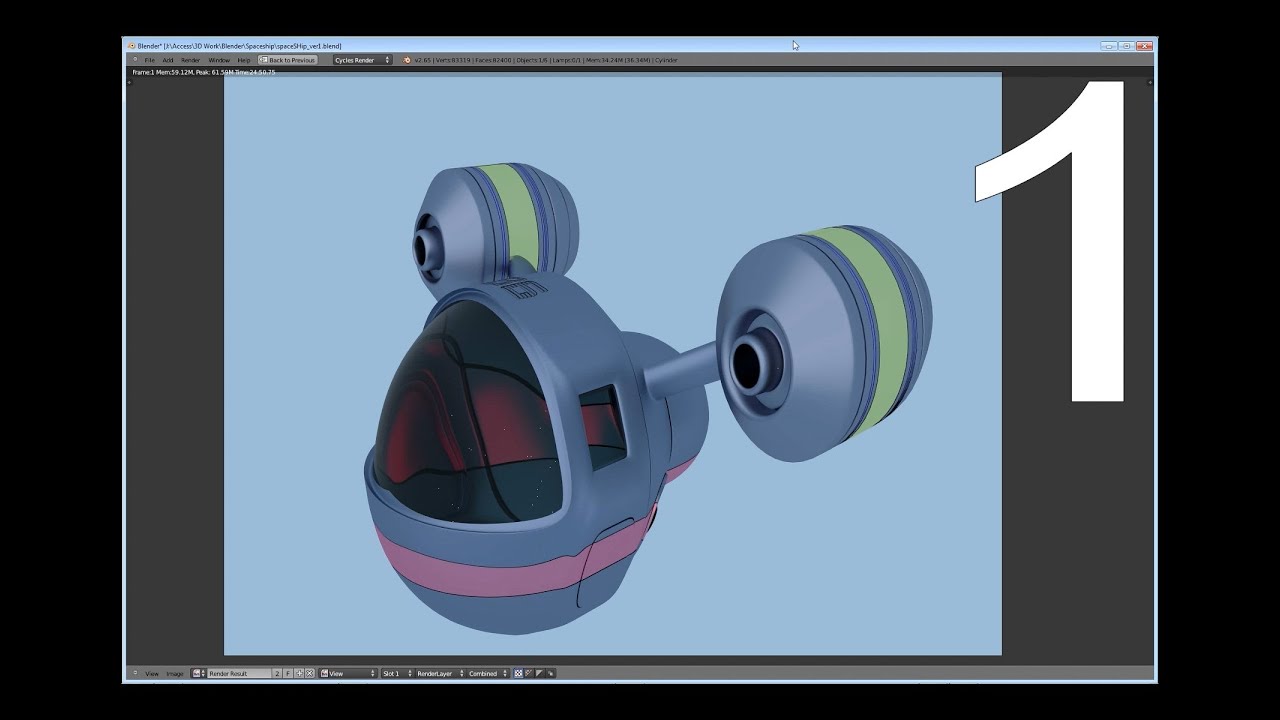 Blender spaceship tutorial Part 1 YouTube