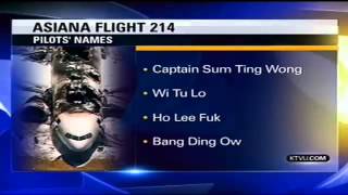 TV Station Makes Error, Reads 4 Wrong Names Of Asiana Crash Pilots 'Sum Ting Wong' And 'Ho Lee Fuk'