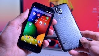 Moto E vs. Samsung Galaxy S5 - Surprising! (Speed Test)