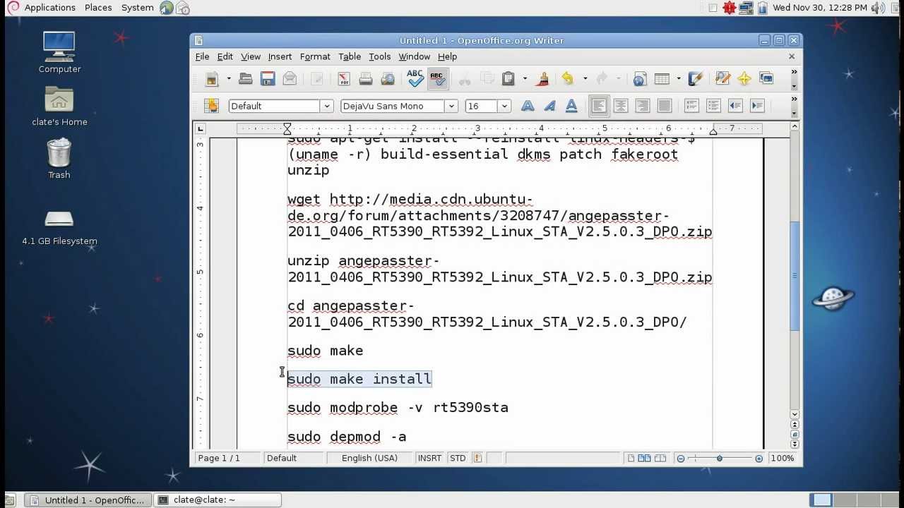 Installing Ralink RT5390 wireless card drivers on Debian or Ubuntu ...