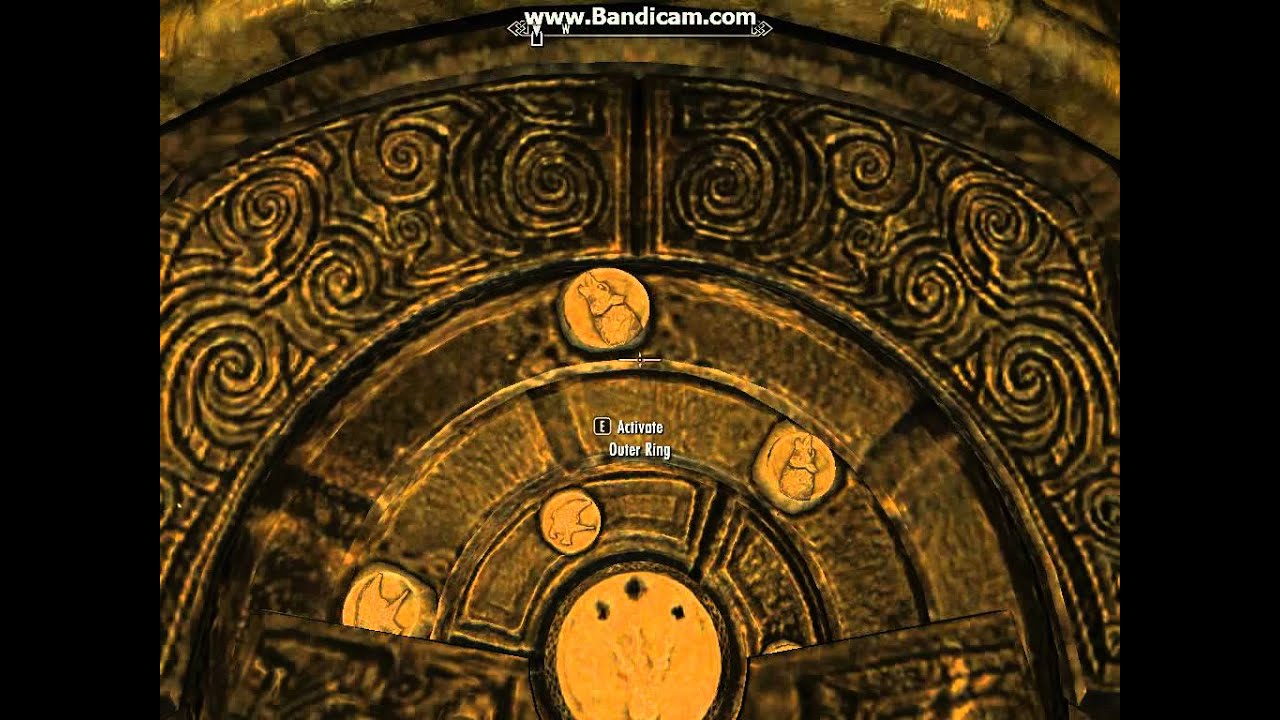 Skyrim Activate Inner Ring Puzzle Answer