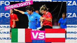 Highlights: Italia-Austria 0-1 - Femminile (11 novembre 2022)