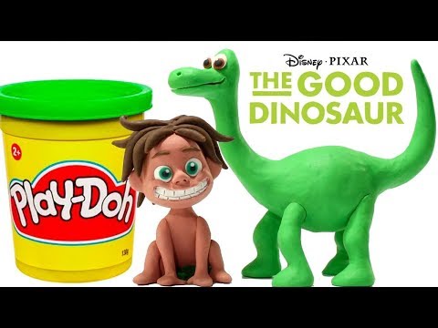 FUNNY KIDS MEET THE GOOD DINO ❤ Play Doh Cartoons For Kids