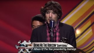 Bring Me The Horizon's Oli Sykes accepts APMA for Album Of The Year with speech about his addiction