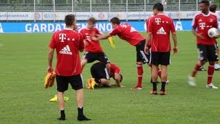 Ribéry-Streich: Nachahmer scheitern - Shaqiri und Weiser bleiben standhaft (FC Bayern im Trentino)