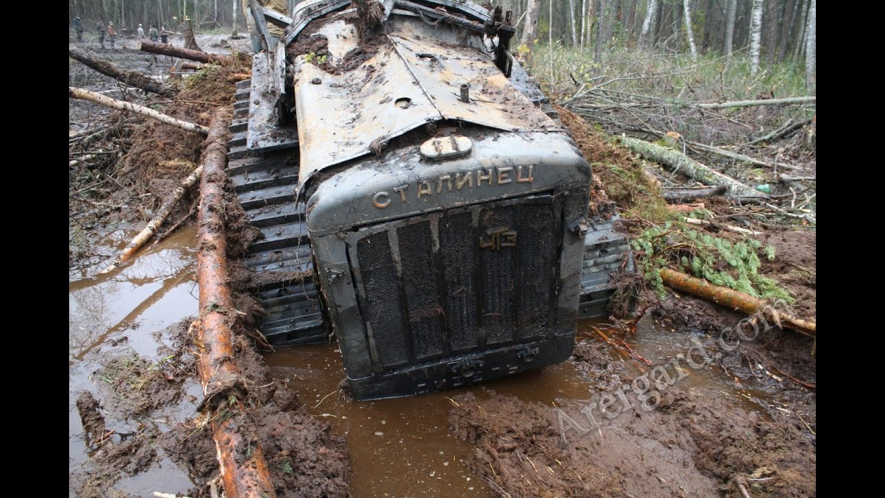 Трактор Сталинец болоте