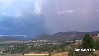 lightning strikes looking towards Penticton from West Kelowna