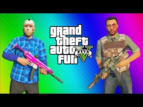 GTA 5 Online Funny Moments Gameplay - Arm Wrestling, Helicopter Trolling, Bank Escape, (Multiplayer)
