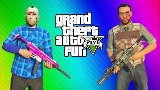 GTA 5 Online Funny Moments Gameplay - Arm Wrestling, Helicopter Trolling, Bank Escape, (Multiplayer)