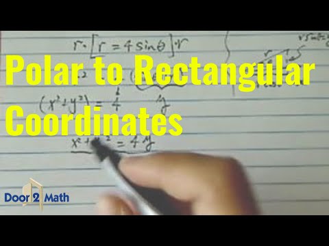 Polar Equation: Convert to rectangular form r = 4sinΘ - YouTube