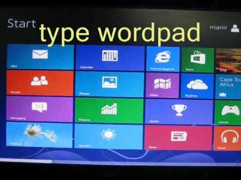 Wordpad Windows 8