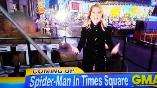 Spiderman fail on good morning America GMA