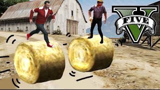 GTA V Online - BATALLA DE GRANJEROS!! - Balas de paja rodantes xDD - NexxuzHD