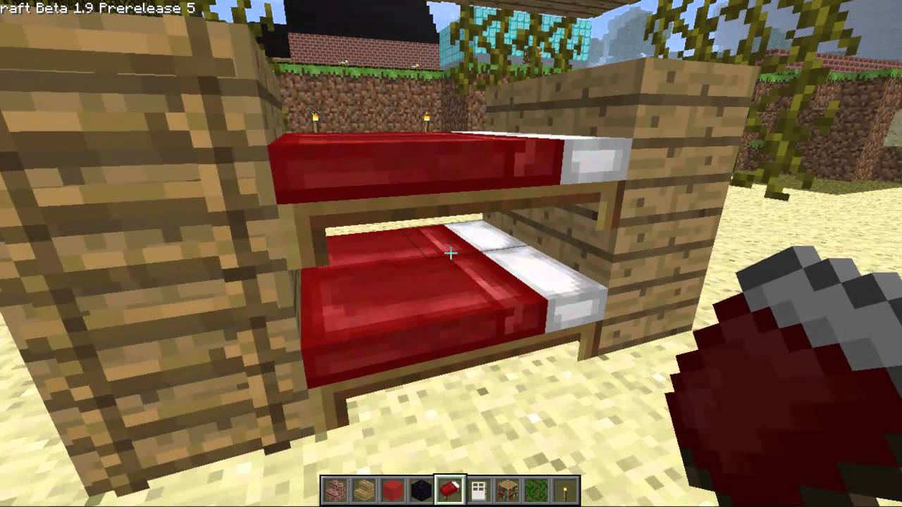 Minecraft double bunk beds and exploding beds YouTube
