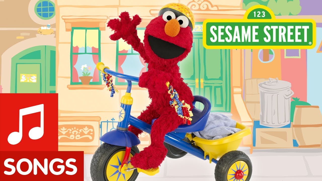 Sesame Street: Elmo Riding A Tricycle - YouTube