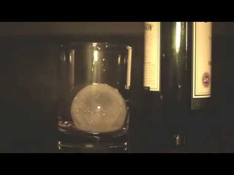 whiskey glass with ice mold