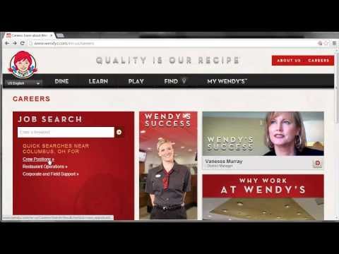 Wendy's Application Online Video
