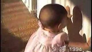 Funny Baby plays with own shadow & bump ! - Funniest video