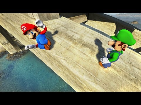GTA 5 MARIO vs LUIGI Water Ragdolls Compilation (Euphoria Physics | Funny Moments)