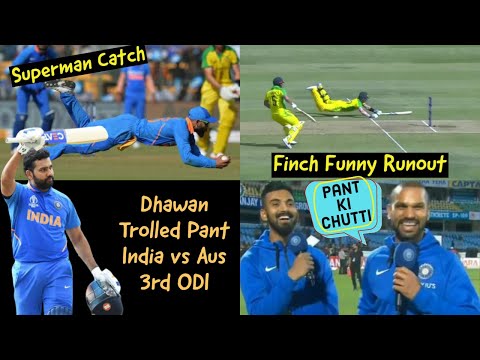 FINCH FUNNY RUNOUT 😂😂| Dhawan Making Fun of Pant | India Won the Series