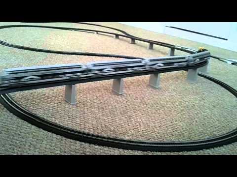 V08 Bachmann train on power loc &amp; E Z track layout - YouTube