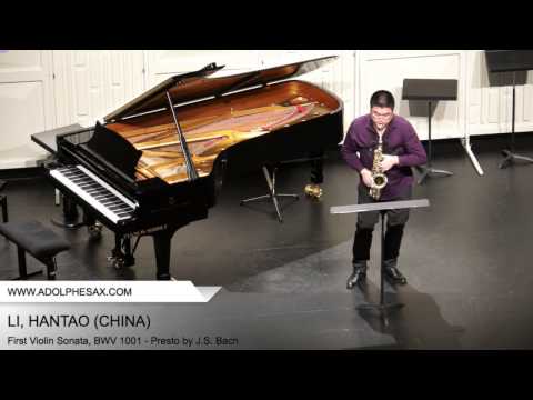 Dinant 2014 - Li, Hantao - First Violin Sonata, BWV 1001 - Presto by J.S. Bach