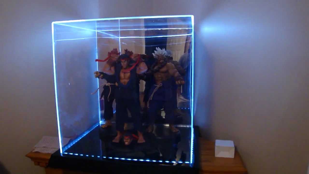 Large Acrylic 4 color LED light display case by Maybang&#039;s Collectibles