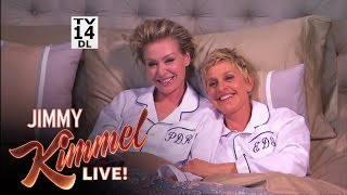 Jimmy Kimmel Surprises Ellen and Portia After the Oscars