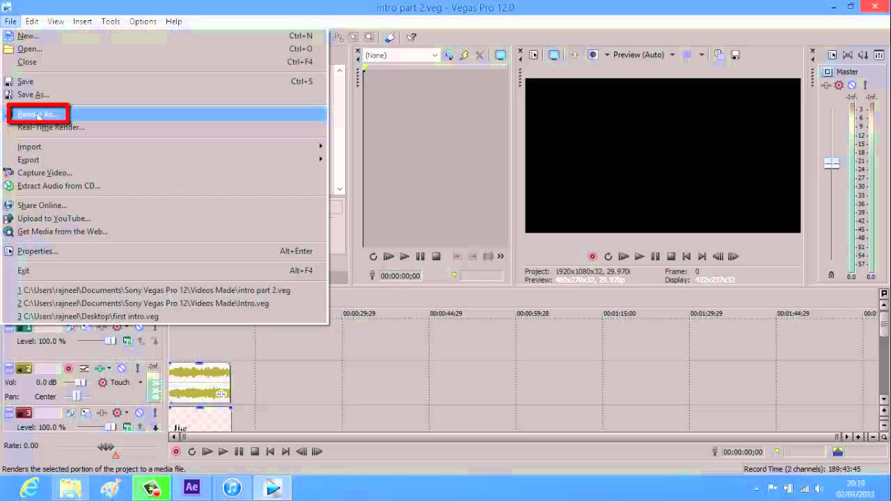 How to convert .veg to mp4 sony vegas - YouTube