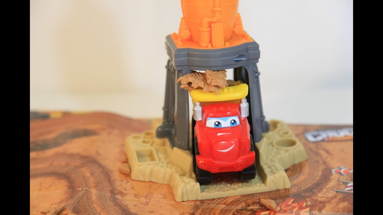 Play-Doh Tonka Chuck Diggin Rigs Grinding Gravel Yard Dump Truck Play