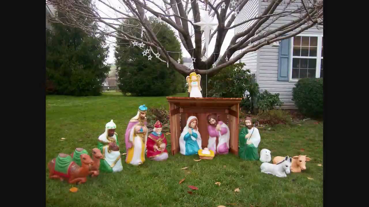 Blowmold Nativity Set YouTube