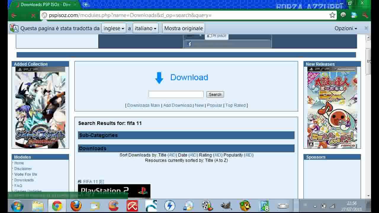 Sito per scaricare giochi psp - YouTube