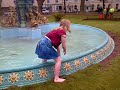 millie mabbutt swimming in the fountain!