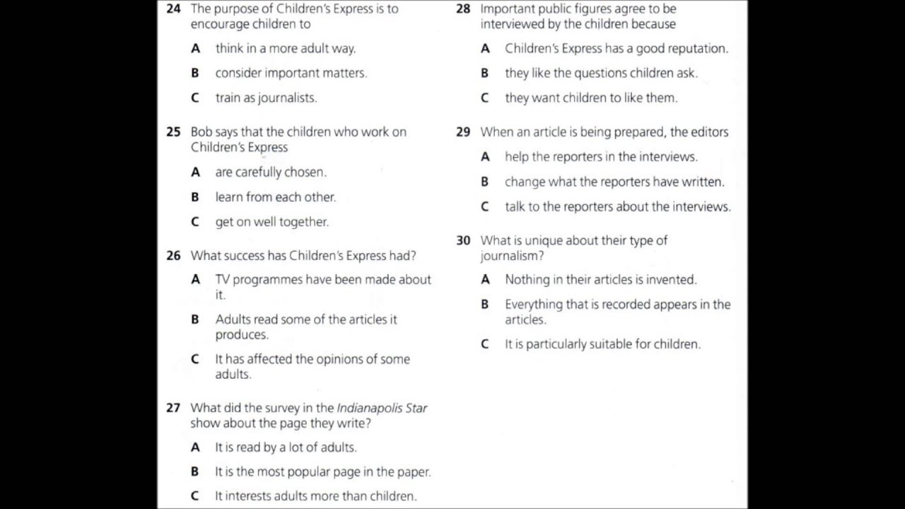 Fce exam exercises