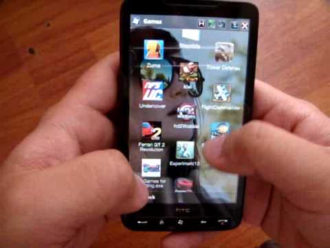 HTC HD2 games (Leo 3D Driver Patch v2.0 test) - YouTube