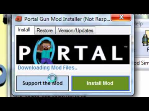 How to Install Portal Gun Mod for Minecraft 1.2.5 to 1.4.5!