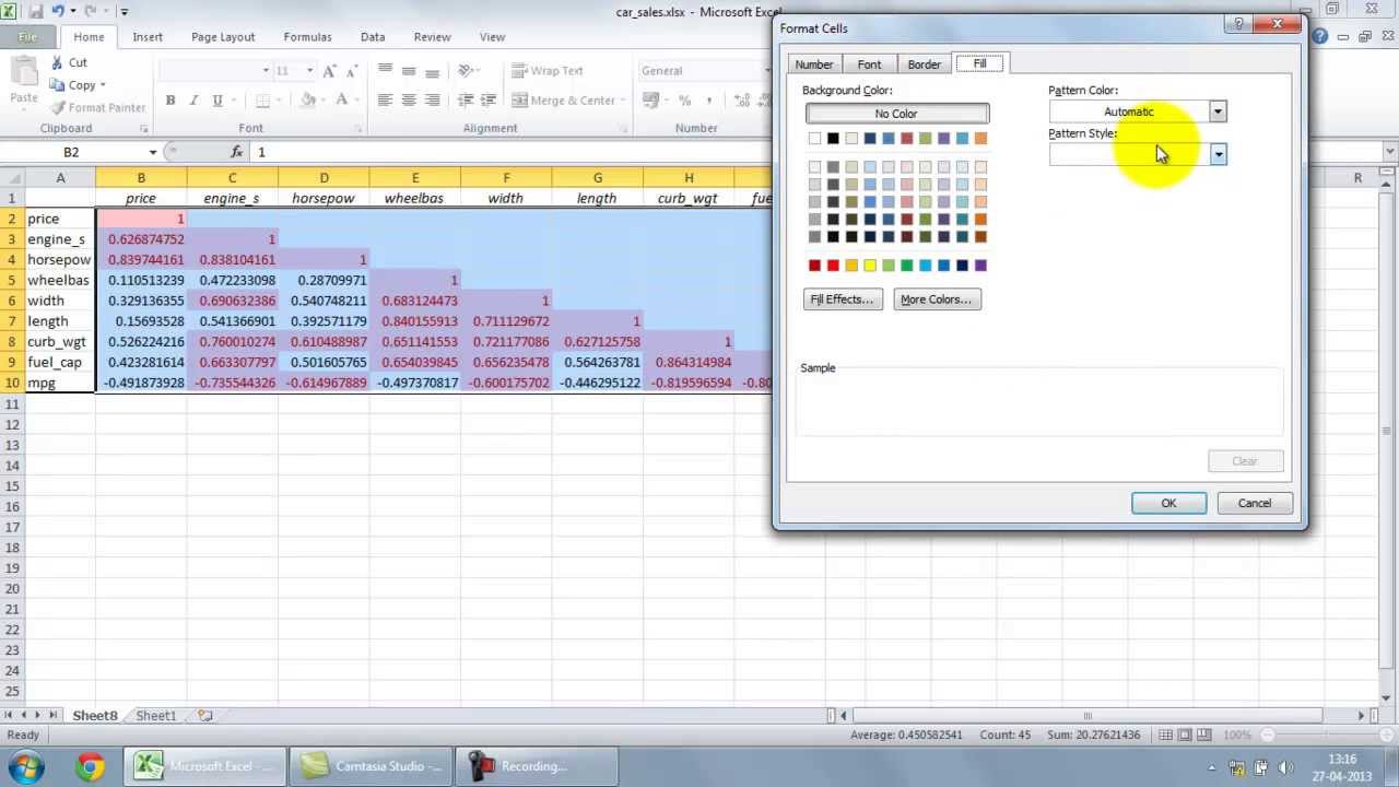 Excel Data Analysis ToolPak - Building a Correlation Matrix - YouTube