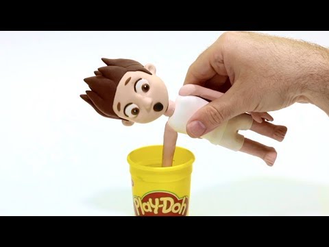 Paw Patrol dress up clay cartoon 💕Superhero Play Doh Stop motion videos