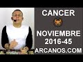 Video Horscopo Semanal CNCER  del 30 Octubre al 5 Noviembre 2016 (Semana 2016-45) (Lectura del Tarot)