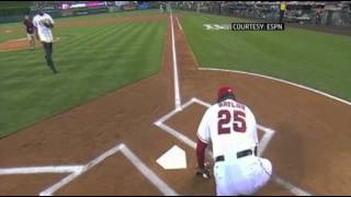 Raw: LA Angels Don Baylor Suffers Leg Injury