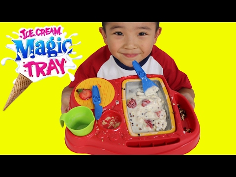 Making Ice Cream With Magic Tray Fun DIY Yummy Kids Ice Cream Maker Ckn Toys