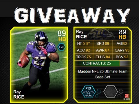 Madden Ultimate Team Giveaway! Ray Rice!