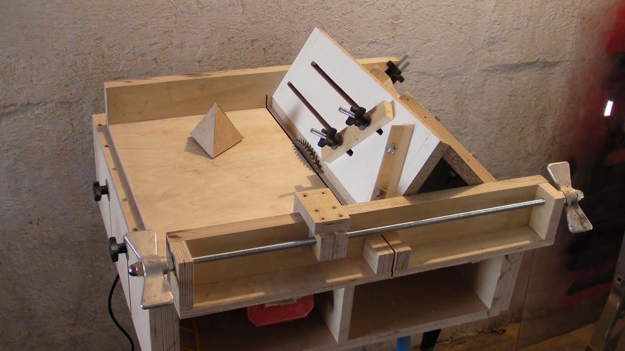 Homemade Table Saw Sledge - Part 4 - Jig to build Tetrahedrons and