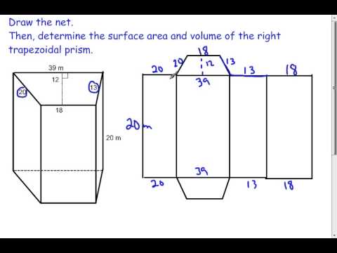 total surface area of a trapezoidal prism