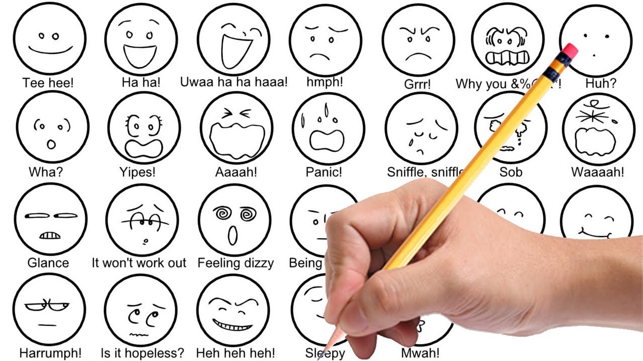 How To Draw Manga/Cartoon Facial Expressions - YouTube